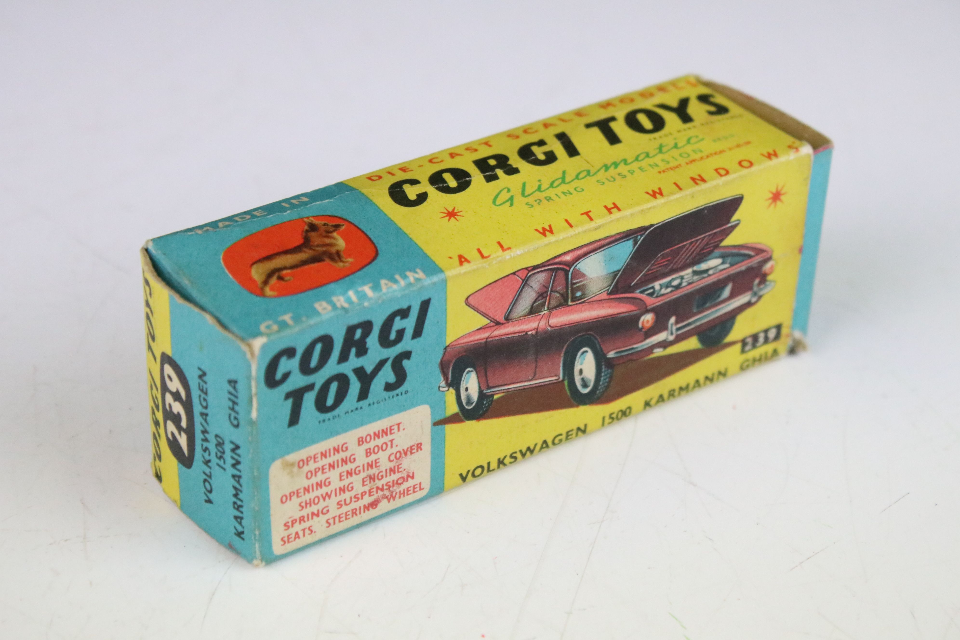 Three Corgi diecast models to include boxed 310 Chevrolet Corvette Sting Ray in metallic cerise with - Image 11 of 16