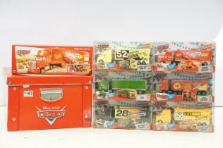 Six boxed Mattel Disney Pixar The World of Cars Race O Rama diecast models to include Leak Less