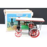 Steam Engine - Boxed Mamod TE1a Steam Tractor steam engine in main body green, model vg with gd