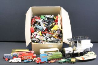 Collection of around 100 various playworn diecast models to include examples from Corgi, Matchbox