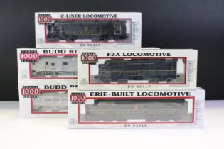 Five boxed Proto Series 1000 HO gauge locomotives to include 2389 PRR 9473A, 23990 PPR #9452A,