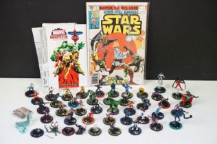 39 HeroClix figures to include Spiderman, Black Cat, Abbey Chase, Hand Ninja, Kang, etc plus a