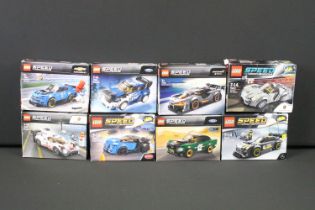 Lego - Eight boxed Lego Speed Champions sets to include 75891 Chevrolet Camaro ZL1 Race Car, 75910