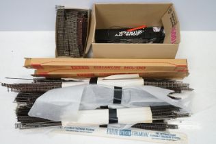 Large quantity of OO gauge model railway track, mainly straights featuring boxed Peco Streamline