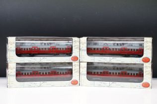 Set of four boxed EFE Exclusive First Editions diecast model trains to include 1938 London Tube