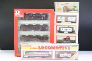 Boxed Life Like HO gauge Deluxe Locomotive plus a boxed Rivarossi RT600227 60' HWT Passenger Car Set