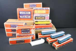 16 Boxed Lionel O gauge items of rolling stock to include No 456 Coal Ramp Set with Special Hopper