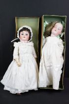 Two late 19th / early 20th Century bisque headed dolls having composite bodies, teeth and hand