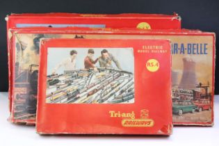 Four boxed Triang OO gauge train sets to include RS4, RS62 Car-A-Belle (missing 3 x cars), RS14
