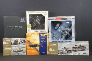 Collection of seven boxed military diecast models to include Corgi, Falcon Models, Model Power and