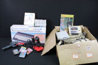 Retro Gaming - Collection of Commodore related retro gaming to include boxed Commodore Plus 4,