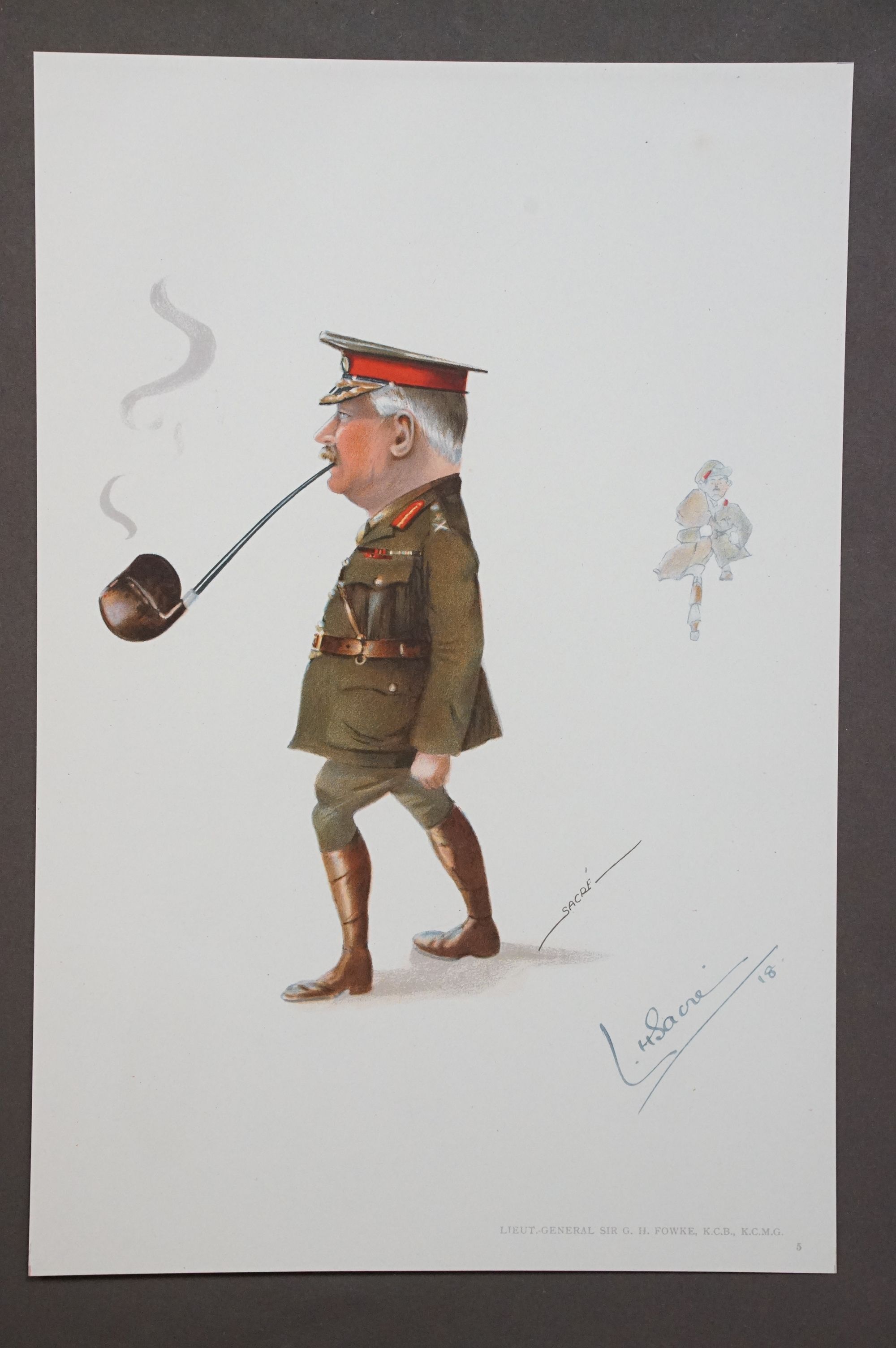 Lester Howard Sacré (1892 - 1974), Sidelights by Sacré, set of caricatures of British military - Image 5 of 7