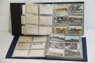 Collection of early 20th century Australian / Australian-style postcards contained within two