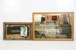 Two Advertising Mirrors ' Websters Yorkshire Bitter ' and ' Sunlight Soap ', largest 45cm x 60cm