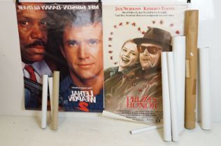 A collection of late 20th century movie posters to include 'Legal Eagles', '9 1/2 Weeks' ...etc.