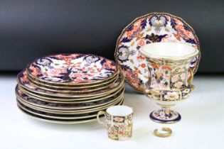 Collection of early 20th Century Royal Crown Derby Imari plates (12) together with a three handled