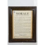 Morale, How to Play Your Part, poster, 53.5 x 34cm, framed and glazed