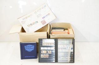 Collection of stamps to include an album of first day covers, stamps dating from the early to late