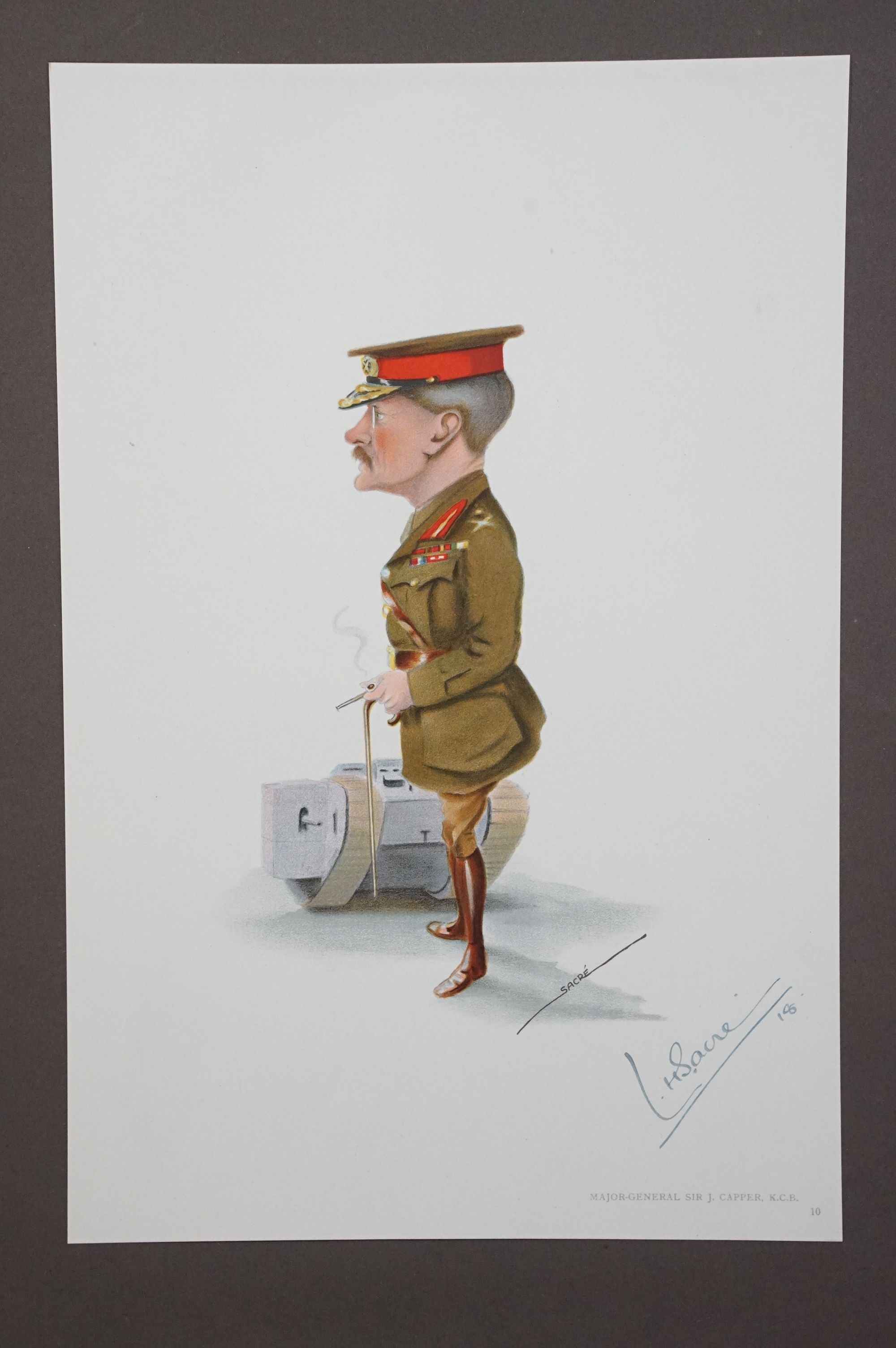 Lester Howard Sacré (1892 - 1974), Sidelights by Sacré, set of caricatures of British military - Image 4 of 7