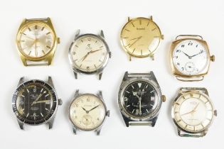 A collection of eight vintage mainly mechanical wristwatches to include Talis, Services, Cyma,