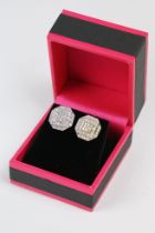 Pair of 14ct White Gold Diamond Stud Earrings