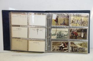 An album of 19th Century and early 20th Century postcards including agricultural, country life,