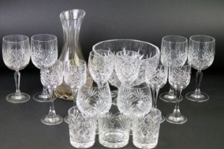 Collection of 20th century cut crystal glassware to include Edinburgh Crystal & Stuart Crystal