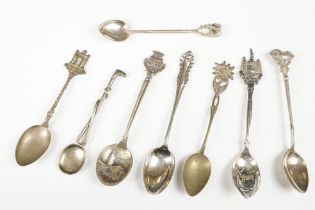 Eight Collectors Spoons including Silver