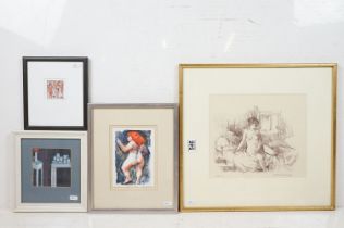 Bernard Dunstan, female nude, limited edition print numbered 49/50, signed in pencil lower right, 24