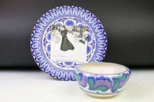 Royal Doulton 'Gibson Girl' ceramic plate with transfer printed scene 'She Finds that Exercise