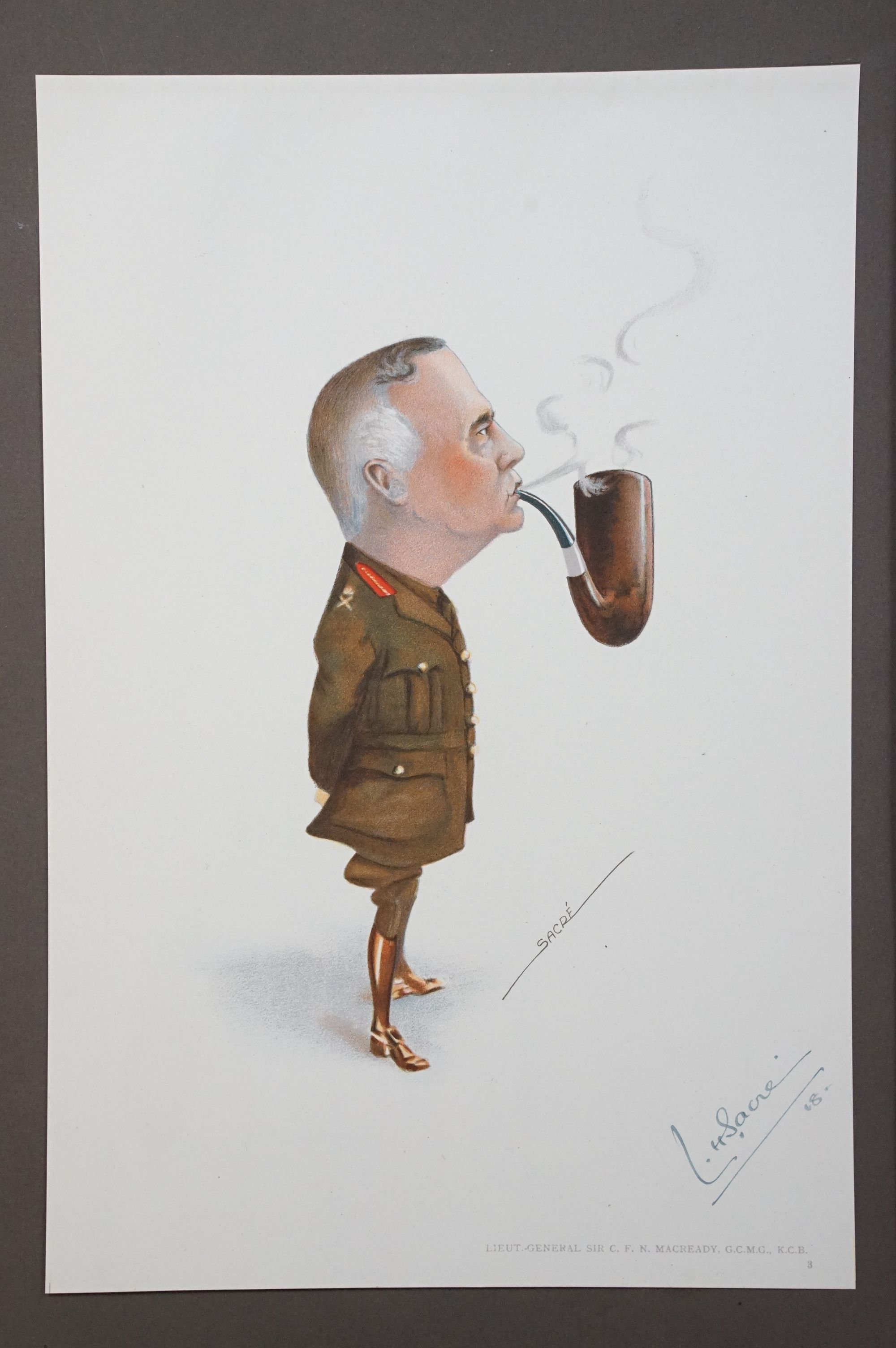 Lester Howard Sacré (1892 - 1974), Sidelights by Sacré, set of caricatures of British military - Image 2 of 7