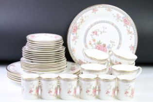 Royal Doulton Canton pattern tea service to include six tea cups and saucers, six coffee cups and