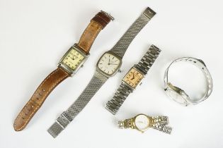 A small collection of mainly gents wristwatches to include Tissot and Longines examples