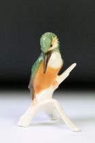 A West German Goebel Kingfisher figurine, gloss finish, No.CV58, stands approx 10cm in height.