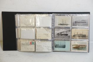 Album of early 20th century Australian shipping / maritime interest postcards, monochrome &