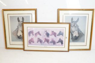 Three limited edition equestrian related signed limited edition prints of horses to include 'Classic