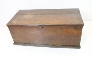 Antique 18th century Oak Bible Box, 35cm high x 92cm long x 46cm deep