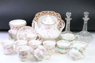 Paragon 'Victoriana Rose' part-tea set (teapot, 6 cups & saucers, milk jug & sugar bowl), together