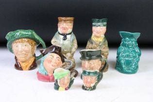 Collection of seven ceramic Toby / character jugs, to include Royal Doulton examples, featuring