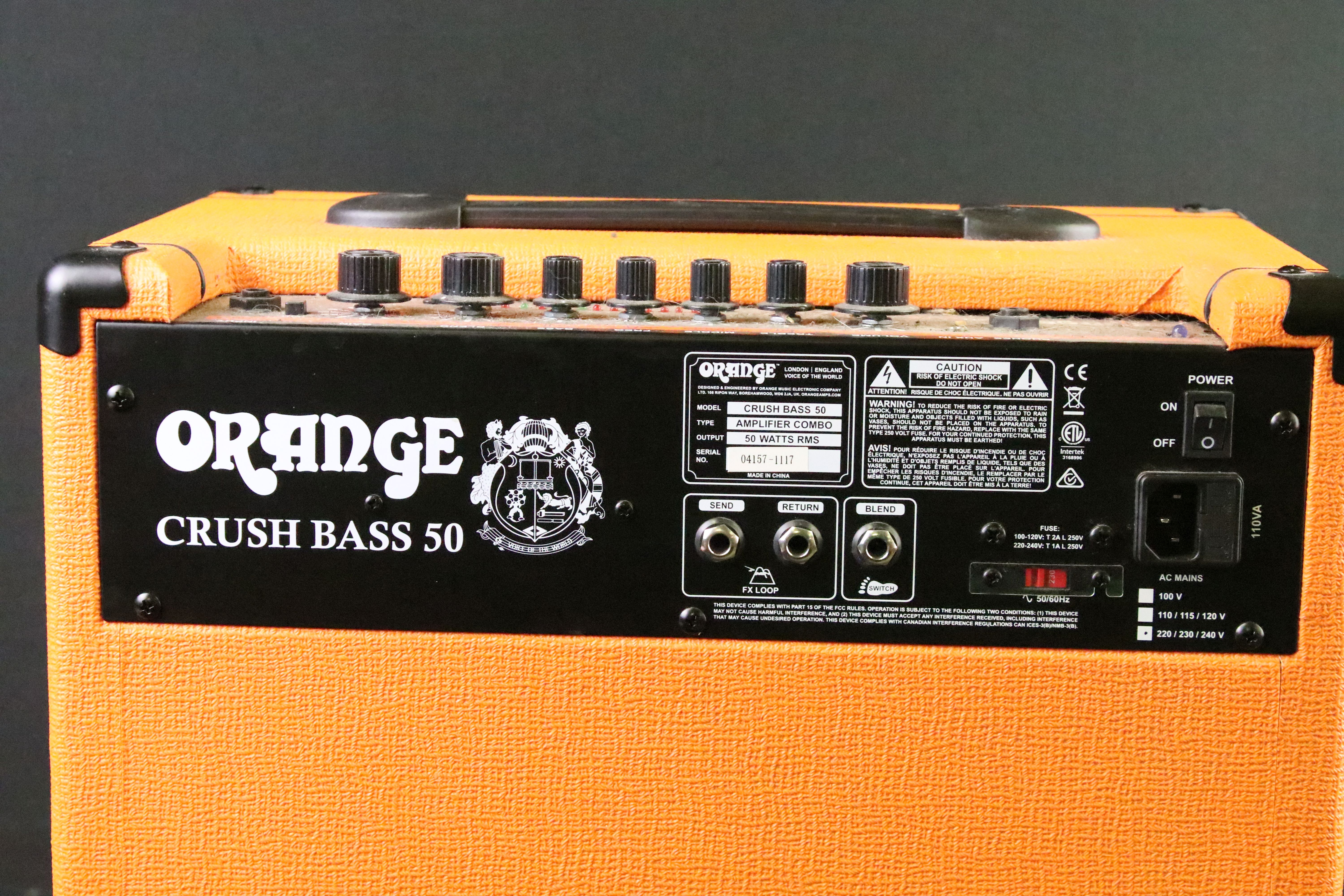 Amp - Orange Crush Bass 50 combo amp with pedal - Image 5 of 9