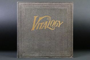 Vinyl - Pearl Jam – Vitalogy, original UK 1994 1st pressing, gold embossed textured sleeve printed