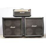 Marhsall JCM 900 valve guitar amplifier, along with a JCM410A cabinet, and a JCM410B cabinet, and