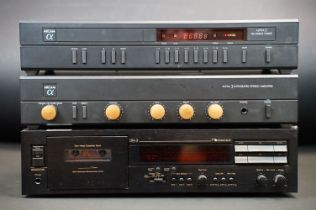Stereo equipment - 3 stereo separates to include a Nakamichi DR-3 cassette deck, Arcam Alpha 3 FM