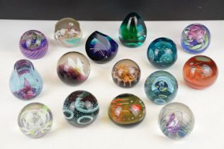 Collection of 15 Caithness glass limited edition paperweights to include Towards The Millennium,