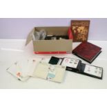 Four albums of assorted late 20th Century first day covers together with a collection of stamps