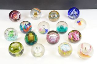 Collection of 16 Caithness limited edition glass paperweights to include Sword Dance, Stargazer,