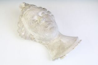 Cast plaster bust figurine in the form of a classical female figure, purportedly by a local Bath