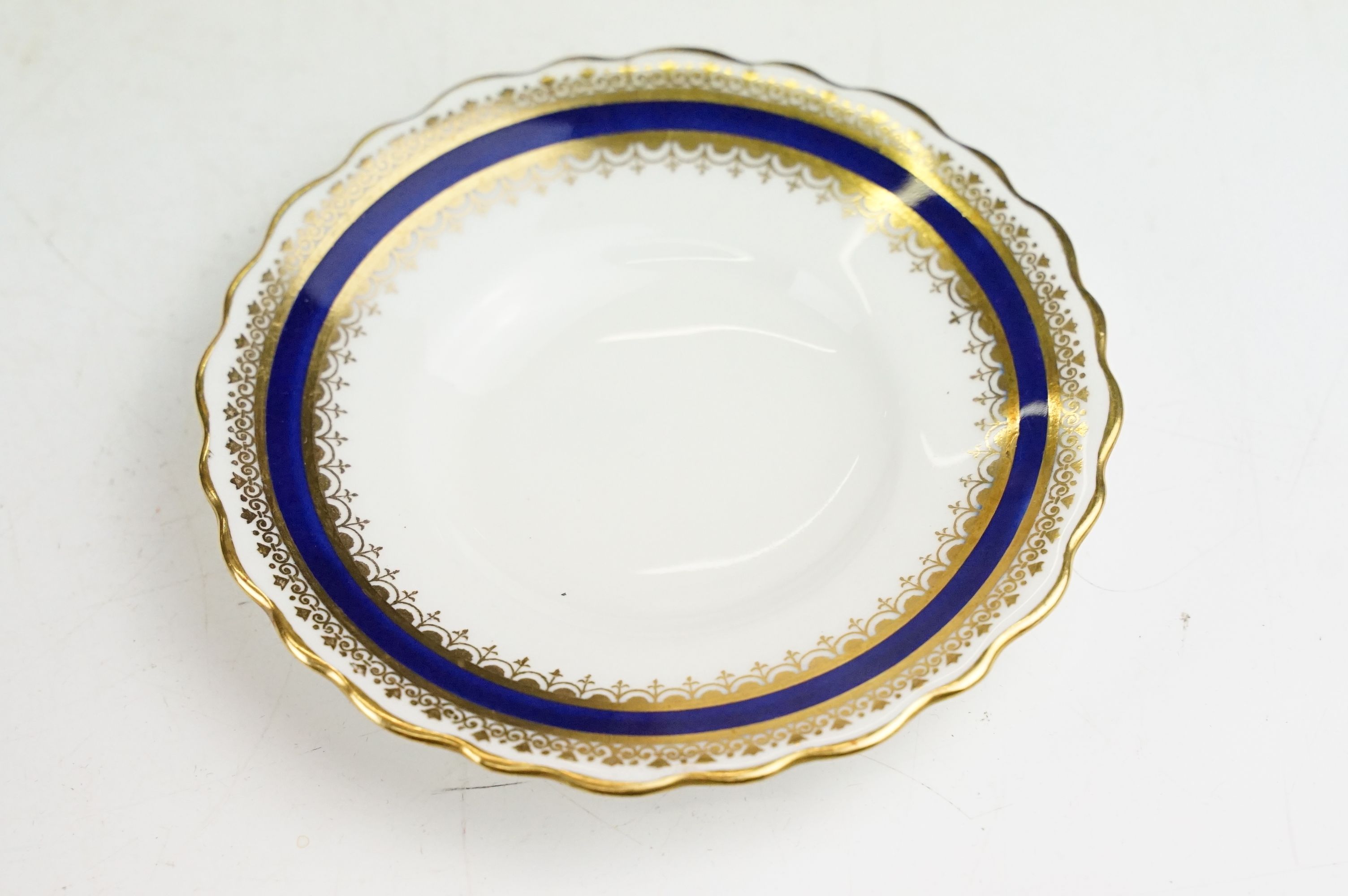 Early 20th century cased set of six Aynsley coffee cups & saucers with cobalt blue & gilt - Image 8 of 10