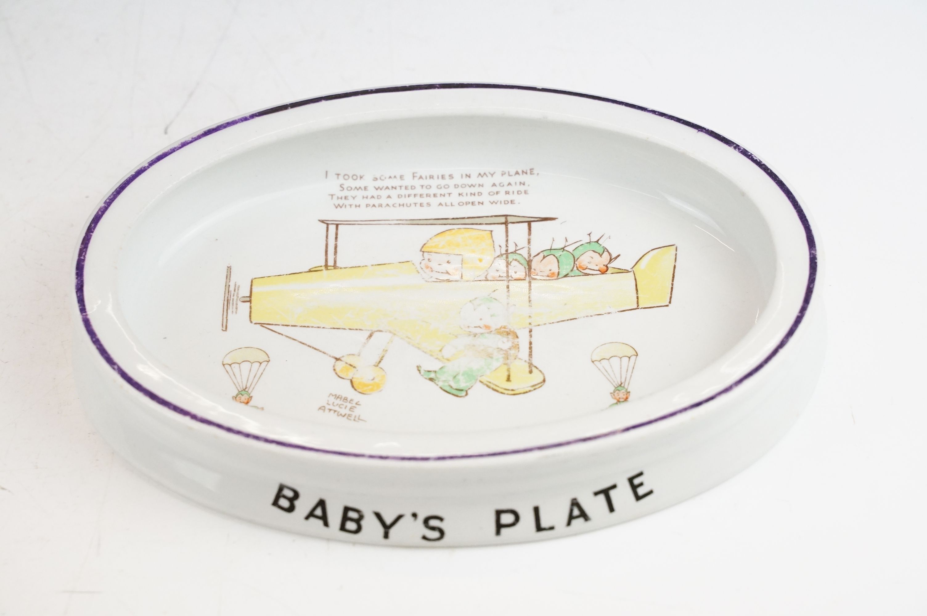 Collection of Shelley Mabel Lucie Attwell ceramics, 10 pieces, to include two Baby's plates, tea - Image 10 of 26