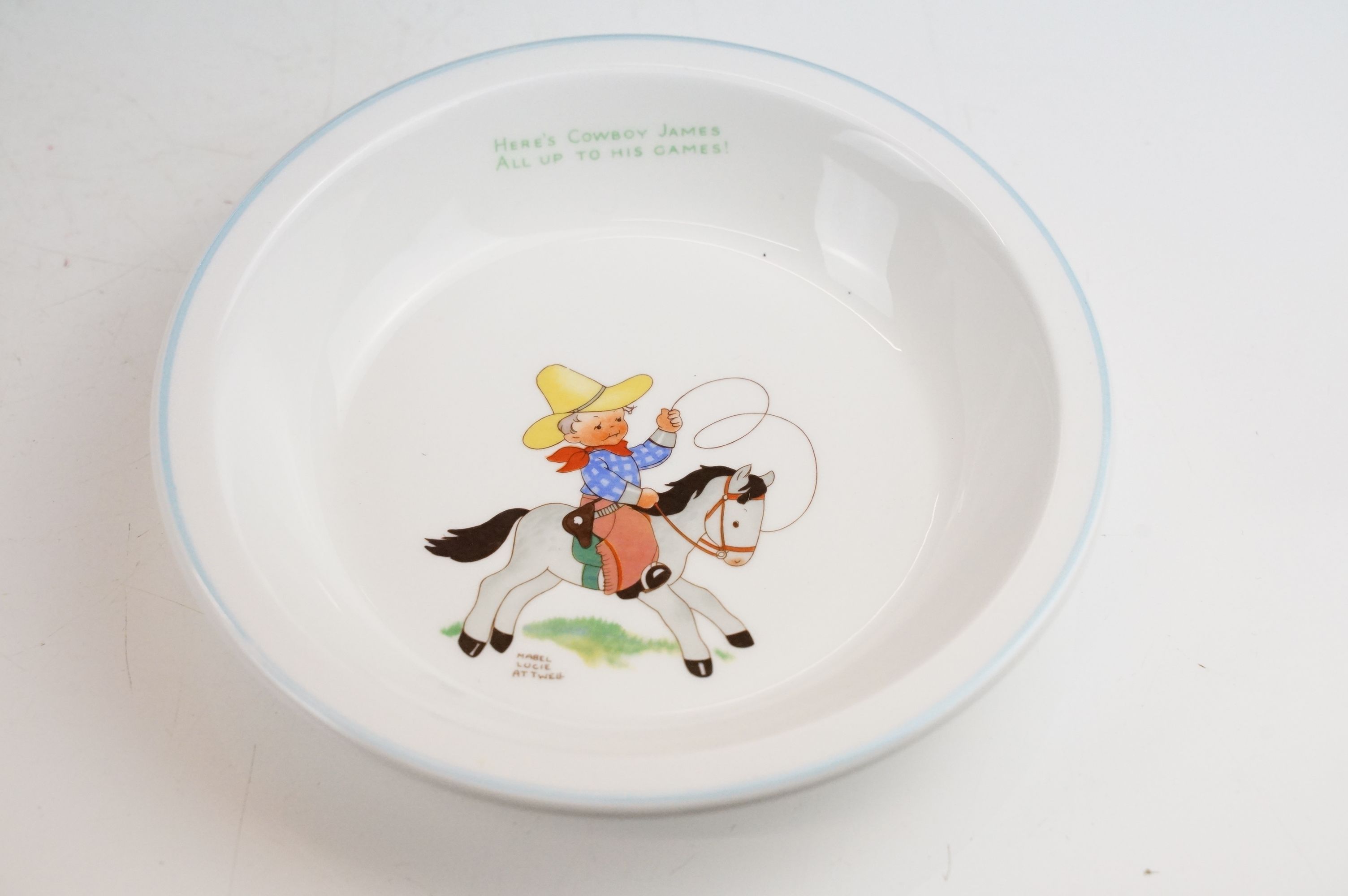 Collection of Shelley Mabel Lucie Attwell ceramics, 10 pieces, to include two Baby's plates, tea - Image 22 of 26